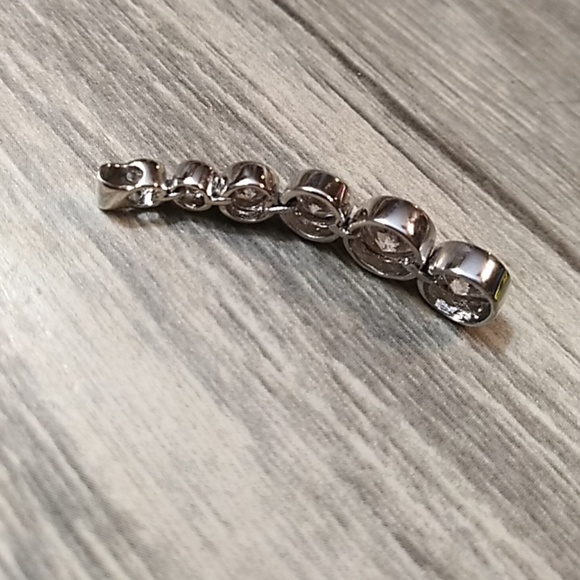 Eternity pendant sterling silver cz waterfall - Picture 2 of 4